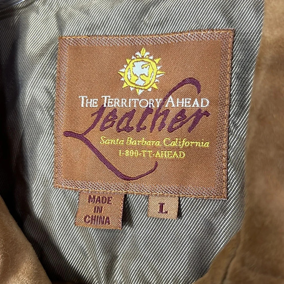 The Territory Ahead Tan Suede Shirt Size Large - Picture 9 of 14